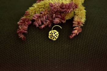 Designer Gold cubic zirconia Casual nose ring or Nose Pin 1