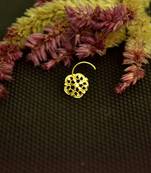 Designer Gold cubic zirconia Casual nose ring or Nose Pin