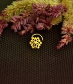 Designer Gold cubic zirconia Casual nose ring or Nose Pin