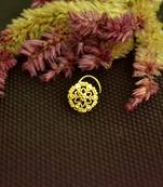 Gold cubic zirconia nose-ring or Nose Pin