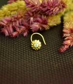 Gold cubic zirconia nose ring or Nose pIn