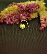 Designer Gold cubic zirconia Casual nose ring or Nose Pin