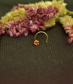 Red cubic zirconia nose-ring or Nose Pin
