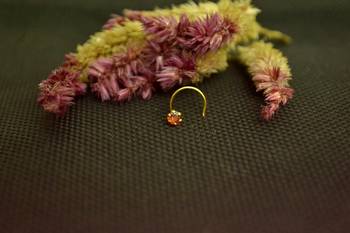 Red cubic zirconia nose-ring or Nose Pin 2