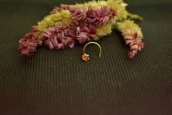Red cubic zirconia nose-ring or Nose Pin 3