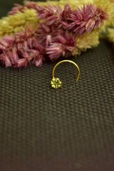 Green cubic zirconia nose ring or Nose Pin