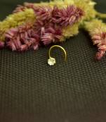 White cubic zirconia nose ring or Nose Pin