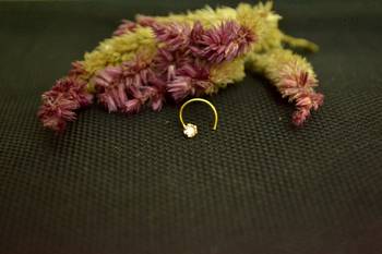 Deisgner Pink cubic zirconia nose-ring or Nose Pin 1