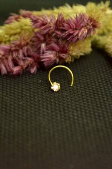 Deisgner Pink cubic zirconia nose-ring or Nose Pin