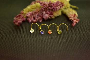 Combo designer multicolor cubic zirconia nose ring or nose pin 1