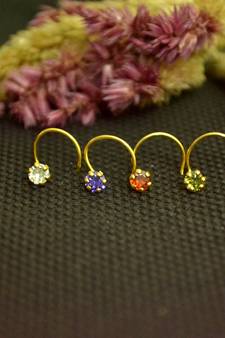 Combo designer multicolor cubic zirconia nose ring or nose pin