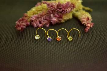 Combo designer multicolor cubic zirconia nose ring or nose pin 3