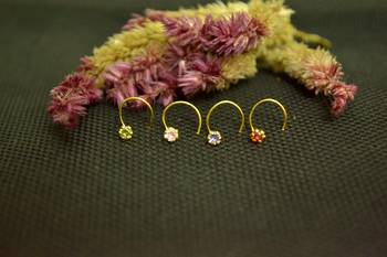 COMBO Designer Multicolor cubic zirconia nose ring or Nose Pin 1
