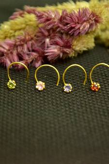 COMBO Designer Multicolor cubic zirconia nose ring or Nose Pin