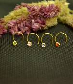 COMBO Designer Multicolor cubic zirconia nose ring or Nose Pin