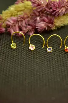 COMBO Designer Multicolor cubic zirconia nose ring or Nose Pin