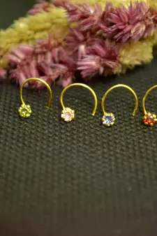 COMBO Designer Multicolor cubic zirconia nose ring or Nose Pin