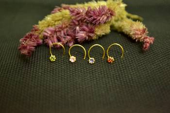 COMBO Designer Multicolor cubic zirconia nose ring or Nose Pin 4