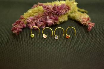 COMBO Designer Multicolor cubic zirconia nose ring or Nose Pin 5
