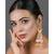 Pink Gold tone Kundan Jhumki