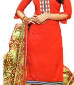 red   lawn cotton unstitched dress materials