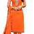 orange   lawn cotton unstitched dress materials