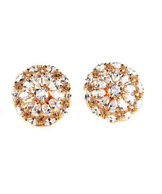 White Gold Plated Stone Earrings 2