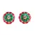 Green Gold Plated Stone Earrings
