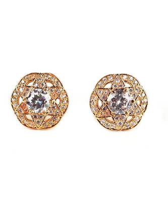 White Gold Plated Stone Earrings 2