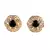 Black Gold Plated Stone Earrings