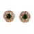 Green Gold Plated Stone Earrings