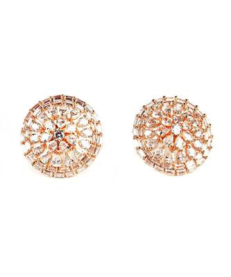 White Gold Plated Stone Earrings 2