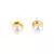 White Gold Plated Stone Earrings
