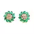 Green Gold Plated Stone Earrings