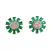 Green Gold Plated Stone Earrings
