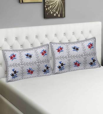 AJ Home 100% Cotton Printed Pillow Cover Set(2 Pieces) 1