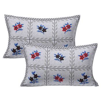 AJ Home 100% Cotton Printed Pillow Cover Set(2 Pieces) 2