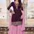 Purple FAUX GEORGETTE EMBROIDERY WOMEN'S SEMI STITCHED SHARARA SUIT