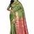 Green woven art silk saree with blouse