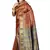 Red woven art silk saree with blouse