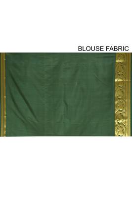 Gold woven art silk saree with blouse 4