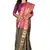 Navy blue woven art silk saree with blouse