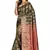 Navy blue woven art silk saree with blouse