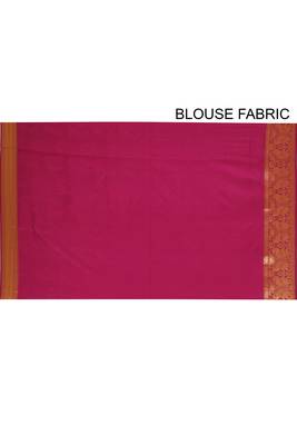 Navy blue woven art silk saree with blouse 4