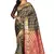 Navy blue woven art silk saree with blouse