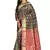 Navy blue woven art silk saree with blouse