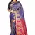 Royal blue woven art silk saree with blouse