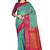 Blue woven silk blend saree with blouse
