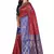 Red woven silk blend saree with blouse