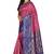 Pink woven silk blend saree with blouse